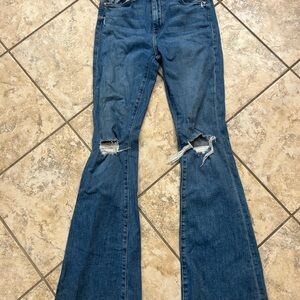 MOTHER Blue Flare & Wide Leg Jeans